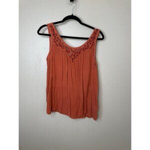 Mudd Womens Rust Tank top Small pull over‎ rayon boho summer sleeveless